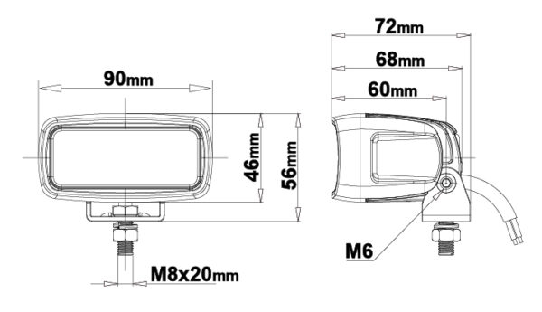 Ledson Raptor 15S LED-extraljus 15 W Spot