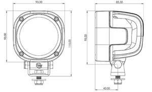 0909-2250, AERO SAFE, LED, Asym, Deutsch, 12V