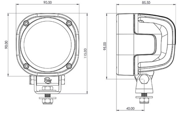 0909-2250, AERO SAFE, LED, Asym, Deutsch, 12V