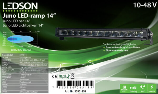 Ledson Juno LED-ramp 14 tum 60 W