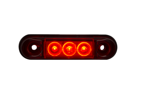 Horpol Positionsljus Röd, Slim, 3 LED, 0,3m, DV – 65x17,2x13,9 mm