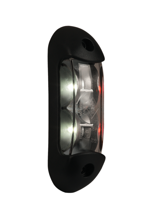 Horpol Positionsljus Transp, Röd/Vit, 0,5m, DV – 110x30x28 mm