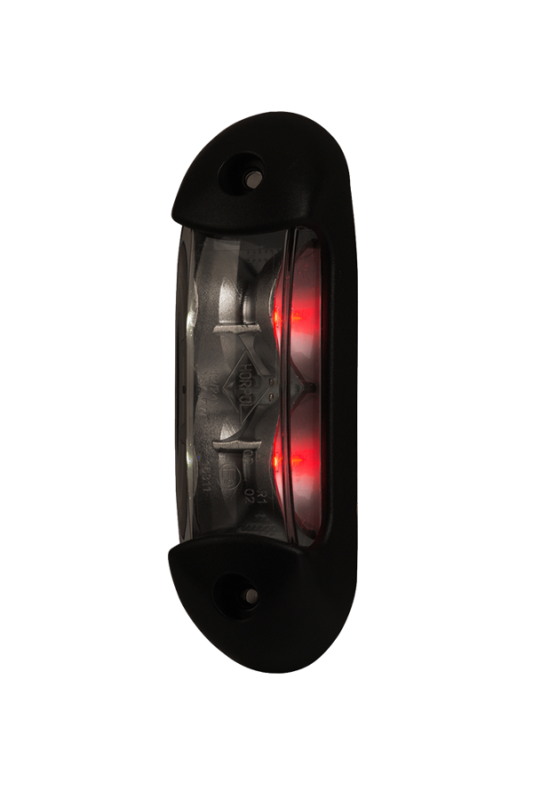 Horpol Positionsljus Transp, Röd/Vit, 0,5m, DV – 110x30x28 mm