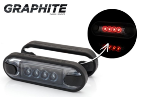 Horpol Positionsljus Röd, Slim. 4 LED, Graphite, 0,5m, DV – 84,2x27,7x11 mm