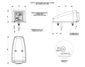 Horpol Positionsljus Gul, 0,25m, DV – 91x47x52 mm