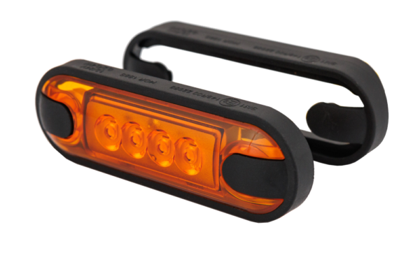 Horpol Sidomarkeringsljus Gul, Slim. 4 LED, 0,5m, DV – 84,2x27,7x11 mm