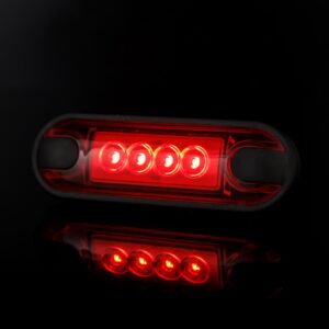 Horpol Positionsljus Röd, Slim. 4 LED, 0,5m, DV