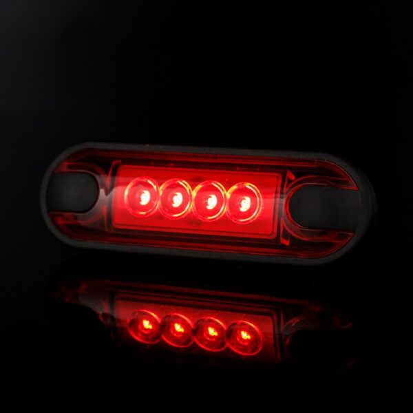 Horpol Positionsljus Röd, Slim. 4 LED, 0,5m, DV