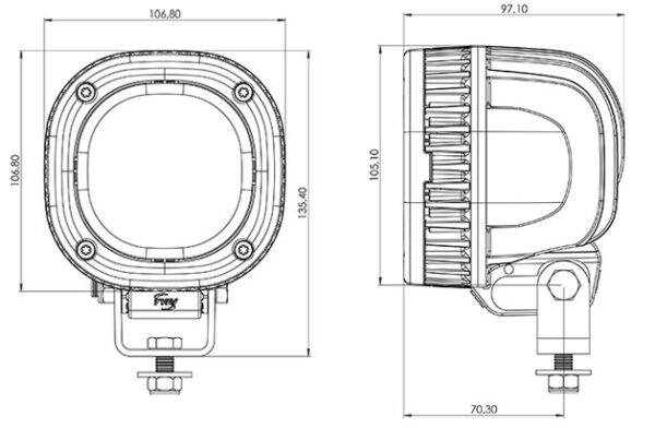 1010-2500eL, LED, Deutsch, High Beam, 24V