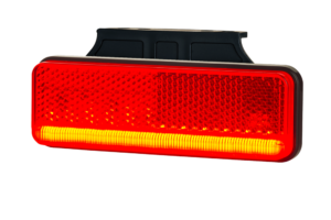 Horpol Positionsljus Röd, m. vinkelfäste, 0,5m, DV – 102x49x29 mm