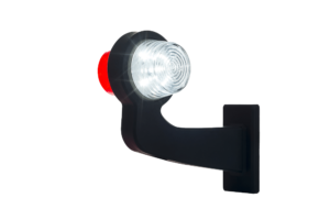 Horpol Positionsljus, Röd/Vit, Flex 90°, höger, 5m DV – 192x168x87 mm