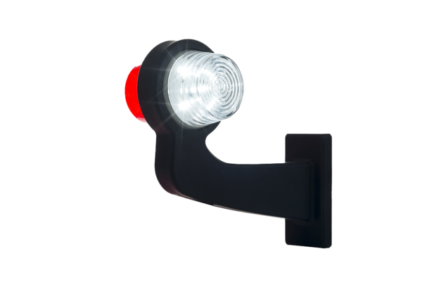 Horpol Positionsljus, Röd/Vit, Flex 90°, höger, 5m DV – 192x168x87 mm