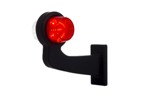 Horpol Positionsljus, Röd/Vit, Flex 90°, vänster, 0,5m, DV – 192x168x87 mm