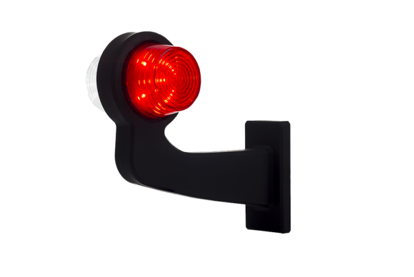 Horpol Positionsljus, Röd/Vit, Flex 90°, vänster, 0,5m, DV – 192x168x87 mm