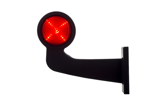 Horpol Positionsljus, Röd/Vit, Flex 90°, vänster, 0,5m, DV – 192x168x87 mm
