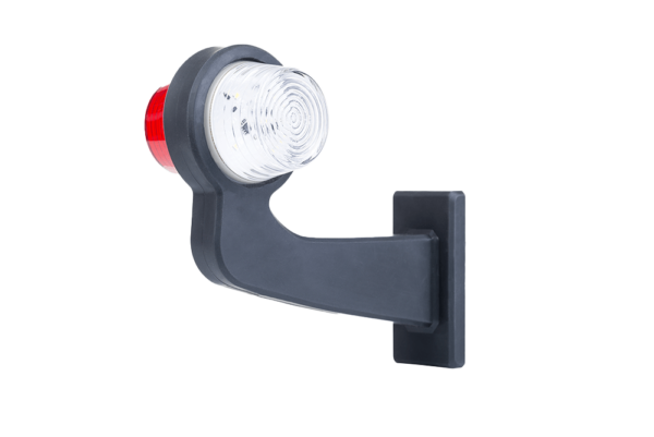 Horpol Positionsljus, Röd/Vit, Flex 90°, höger, 0,5m DV – 192x168x87 mm