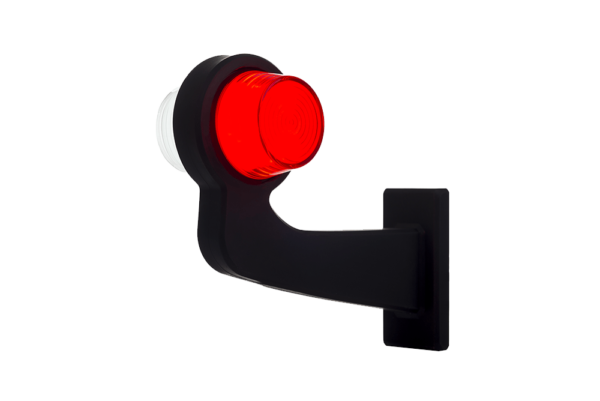Horpol Positionsljus, Röd/Vit, Flex 90°, vänster, 0,5m, Neon, DV – 192x168x87 mm
