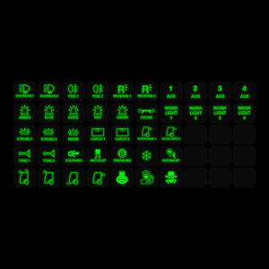 Symbolark till Ledson Commander 8/12 – version 2, 41 symboler