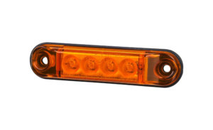 Horpol Sidomarkeringsljus Gul, Slim, 4 LED, 0,5m, DV – 77,5x18,5x10,9 mm