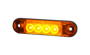 Horpol Sidomarkeringsljus Gul, Slim, 4 LED, 0,5m, DV – 77,5x18,5x10,9 mm