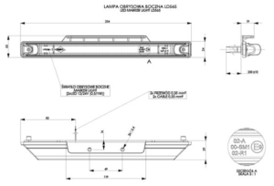 Horpol Sidomarkeringsljus Gul, 0,25m, DV – 254x33x29 mm