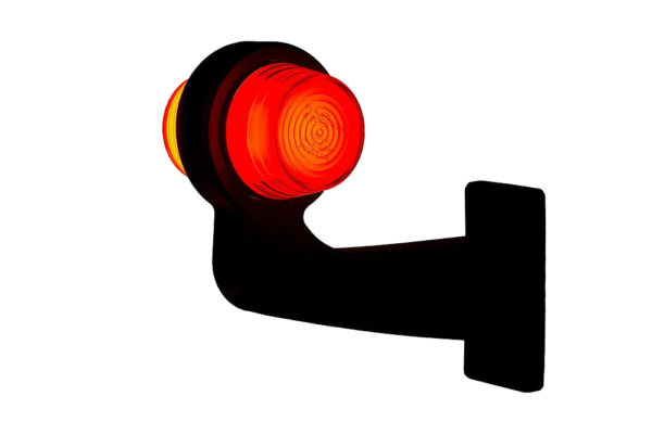 Horpol Sidomarkeringsljus, Röd/Orange, Flex 90°, vänster, 0,5m, Neon, DV – 192x168x87 mm