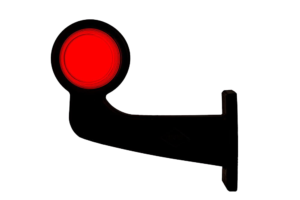 Horpol Sidomarkeringsljus, Röd/Orange, Flex 90°, vänster, 0,5m, Neon, DV – 192x168x87 mm
