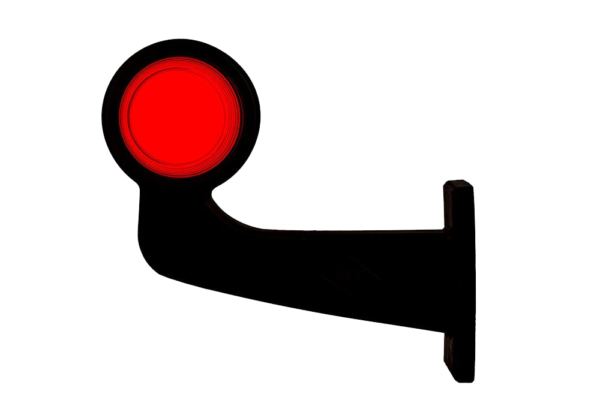 Horpol Sidomarkeringsljus, Röd/Orange, Flex 90°, vänster, 0,5m, Neon, DV – 192x168x87 mm