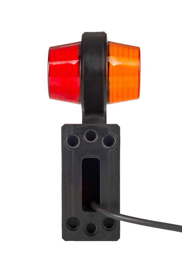 Horpol Sidomarkeringsljus, Röd/Orange, Flex 90°, vänster, 0,5m, Neon, DV – 192x168x87 mm