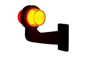 Horpol Sidomarkeringsljus, Röd/Orange, Flex 90°, höger, 0,5m, Neon, DV – 192x168x87 mm