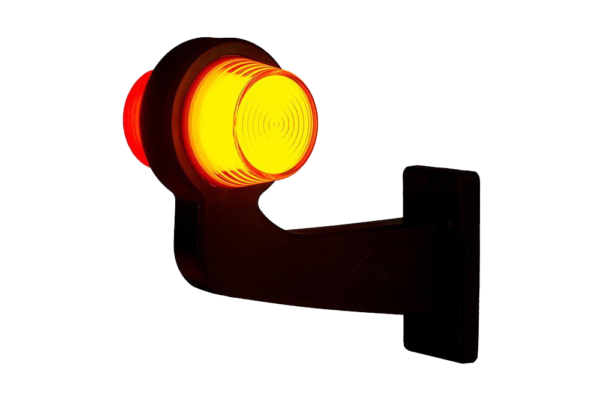 Horpol Sidomarkeringsljus, Röd/Orange, Flex 90°, höger, 0,5m, Neon, DV – 192x168x87 mm