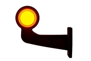 Horpol Sidomarkeringsljus, Röd/Orange, Flex 90°, höger, 0,5m, Neon, DV – 192x168x87 mm