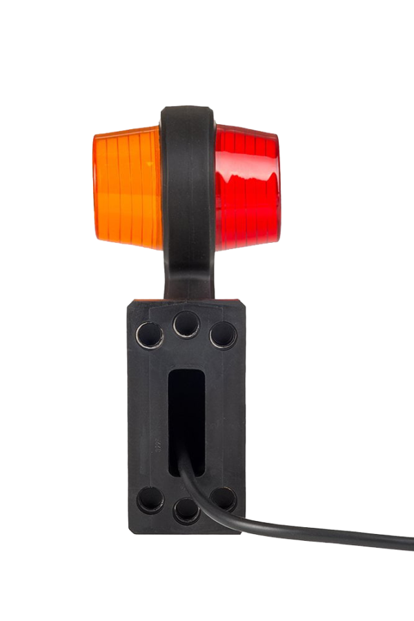 Horpol Sidomarkeringsljus, Röd/Orange, Flex 90°, höger, 0,5m, Neon, DV – 192x168x87 mm