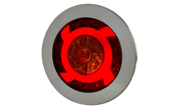 Bakljus, bak-, broms-, blinkersljus, chrome, 1,5m, DV