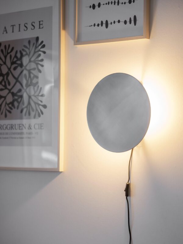 Fullmoon vägglampa silver 35 cm