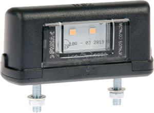 Regskyltsbelysning W52 LED, 12/24 V