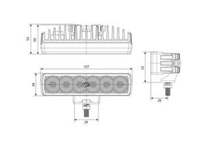 BullPro Spectrum, 12W, oval, rektangulär, LED, DV