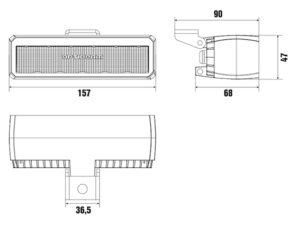 Optibeam SlimX Ambient, arbetsljus. oval, 4420lm,LED, DV