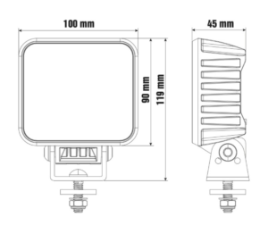 Optibeam Snowb, fyrkantig, multikelvin, DT, DV