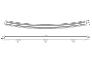 W-LIGHT Surge Super Slim 40, vit/orange DRL