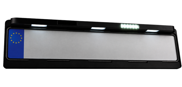 Regskyltshållare, belyst 18 LED, backljus, DV