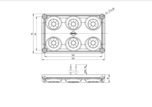 Horpol Innerbelysning 6 LED, 10W, 0,5m, 12/24V