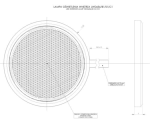 Horpol Innerbelysning rund, 1,2W, vit, 0,3m, 12V