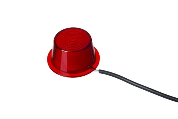 Horpol Positionsljus, Röd LED modul, 5,2m, Neon, DV – Ø72x35,6 mm