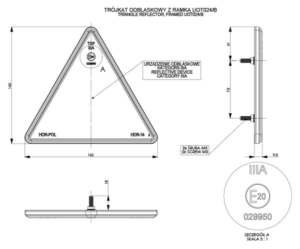Horpol Reflex triangel, svart ram
