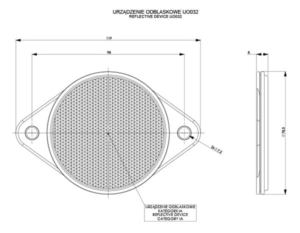 Horpol Reflex vit, 118x79mm, skruv