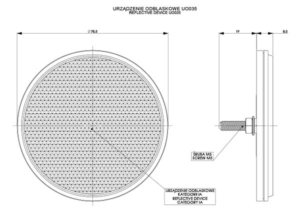 Horpol Reflex vit, Ø79mm, skruv