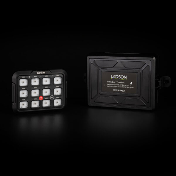 Ledson Commander12 Gen2 reläbox med kontrollpanel 12/24 V