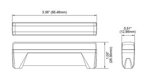 Backljus/varningsljus ED6, Blå/Vit, 6-LED, R148, DV