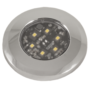 WLJ-BW 3" Blå/Vit, Krom, 5,4W, LED, 12/24V